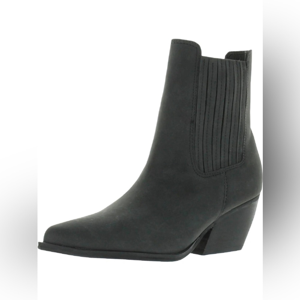 STEVE MADDEN GREY TEREZZA WOMENS LEATHER ANKLE BOOTIES BOOTS